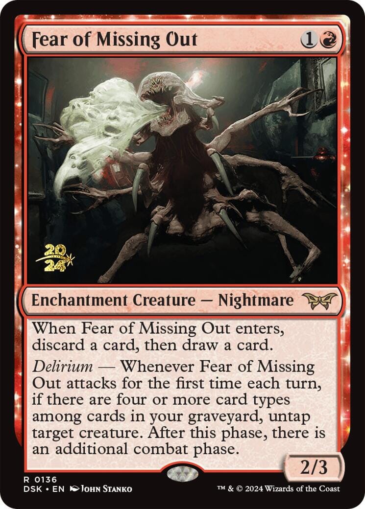 Fear of Missing Out [Duskmourn: House of Horror Prerelease Promos] MTG Single Magic: The Gathering  | Multizone: Comics And Games