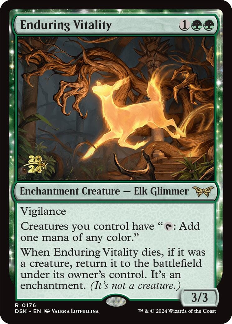 Enduring Vitality [Duskmourn: House of Horror Prerelease Promos] MTG Single Magic: The Gathering  | Multizone: Comics And Games