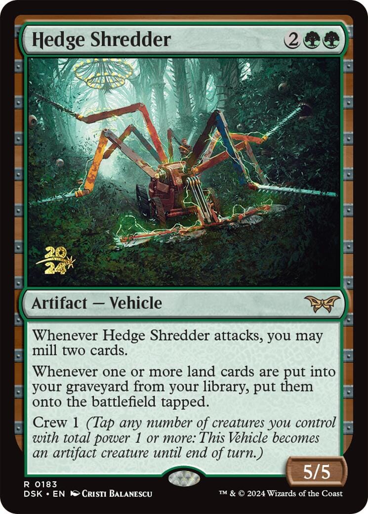 Hedge Shredder [Duskmourn: House of Horror Prerelease Promos] MTG Single Magic: The Gathering  | Multizone: Comics And Games