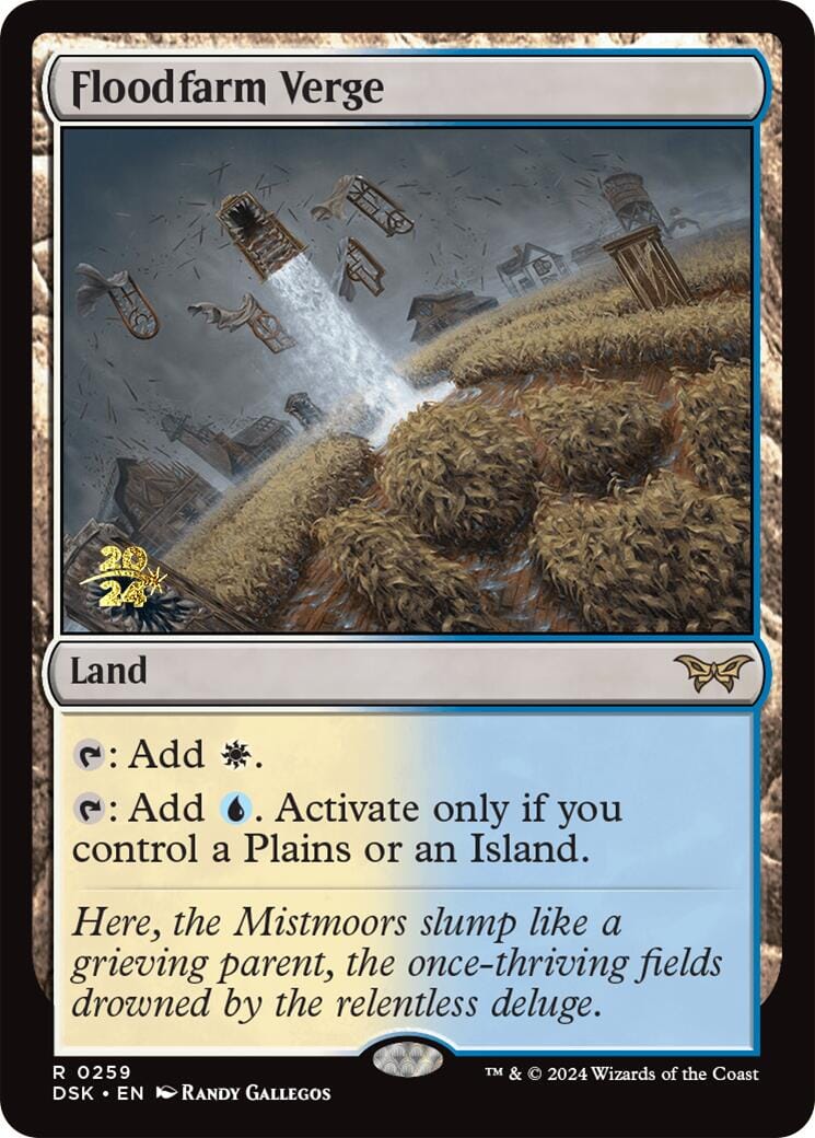 Floodfarm Verge [Duskmourn: House of Horror Prerelease Promos] MTG Single Magic: The Gathering  | Multizone: Comics And Games
