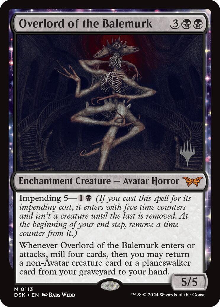 Overlord of the Balemurk (Promo Pack) [Duskmourn: House of Horror Promos] MTG Single Magic: The Gathering  | Multizone: Comics And Games