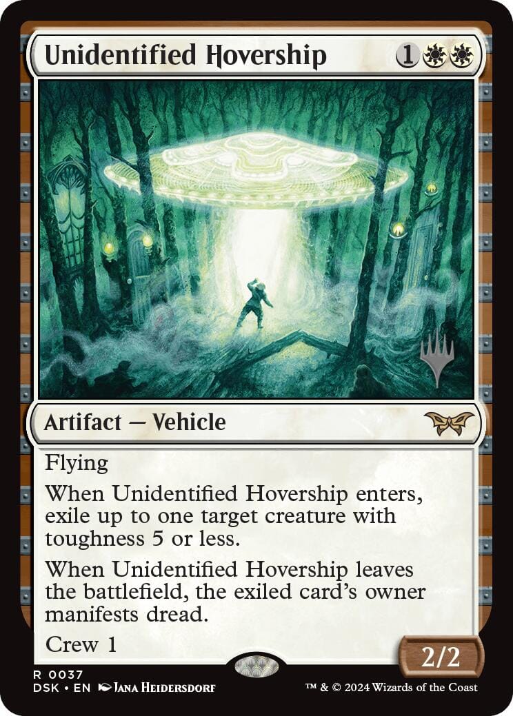 Unidentified Hovership (Promo Pack) [Duskmourn: House of Horror Promos] MTG Single Magic: The Gathering  | Multizone: Comics And Games