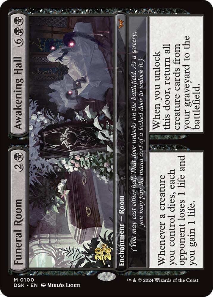 Funeral Room // Awakening Hall [Duskmourn: House of Horror Prerelease Promos] MTG Single Magic: The Gathering  | Multizone: Comics And Games