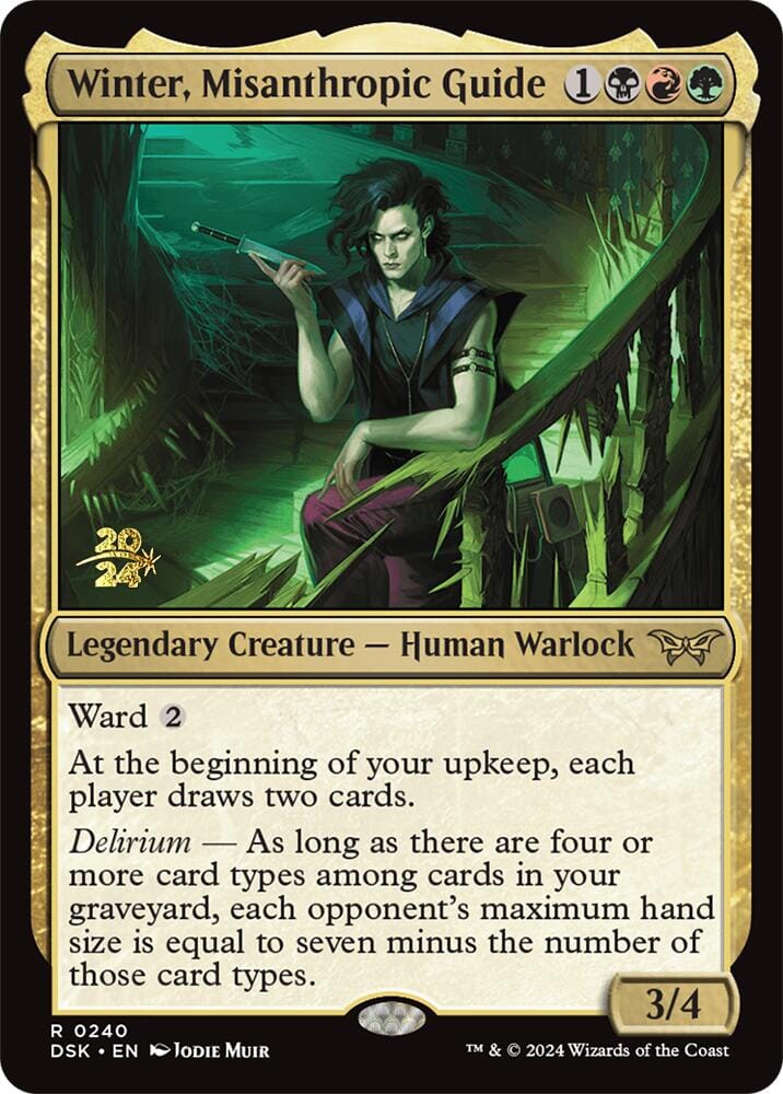 Winter, Misanthropic Guide [Duskmourn: House of Horror Prerelease Promos] MTG Single Magic: The Gathering  | Multizone: Comics And Games