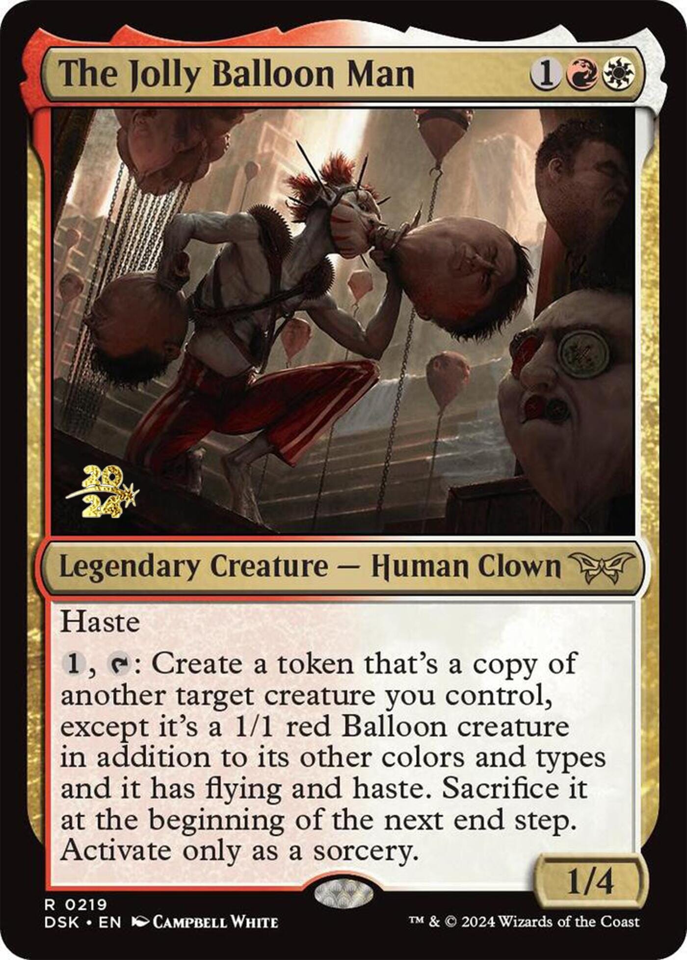 The Jolly Balloon Man [Duskmourn: House of Horror Prerelease Promos] MTG Single Magic: The Gathering  | Multizone: Comics And Games