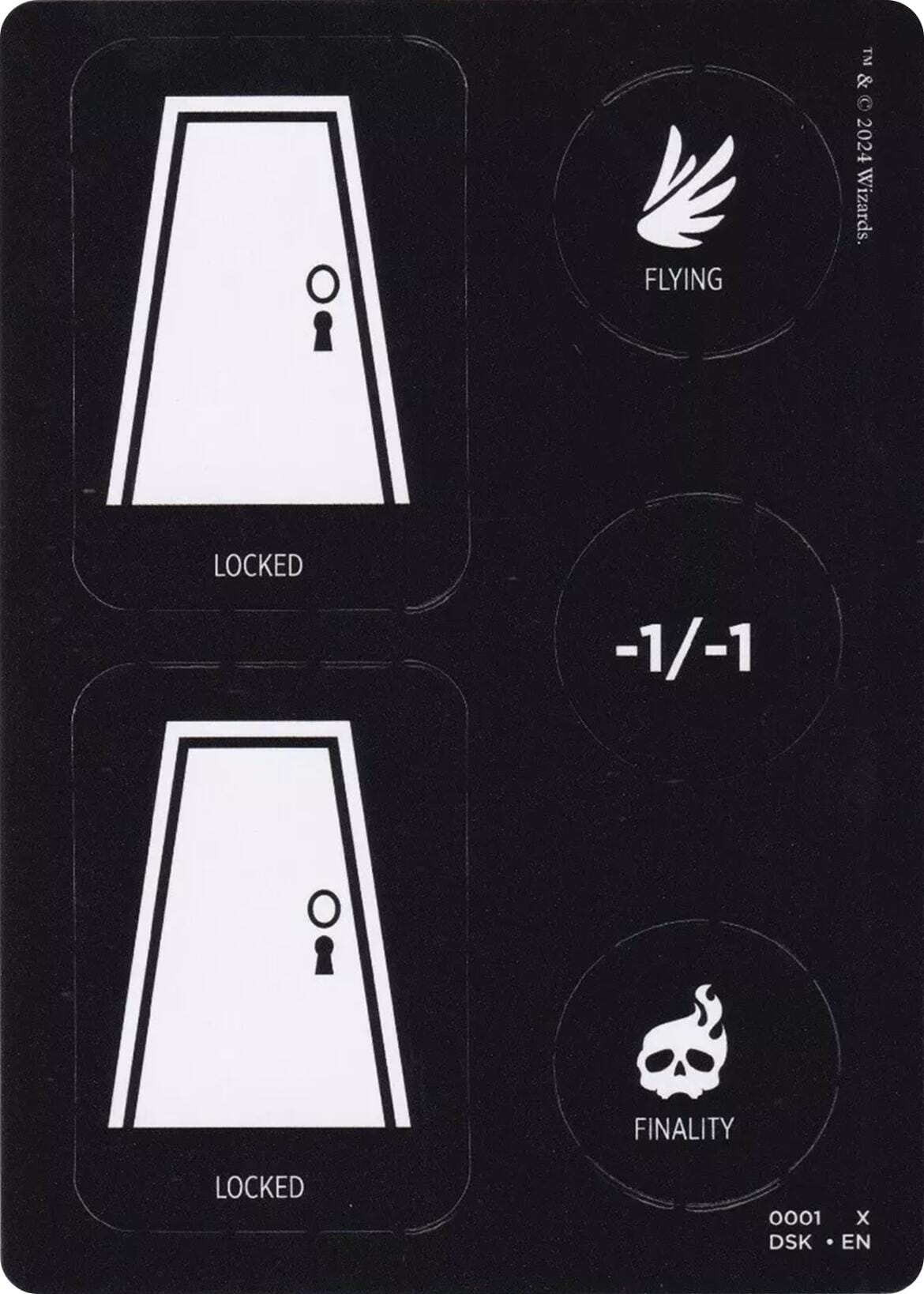 Punch Card Token (1 // 2) [Duskmourn: House of Horror Tokens] MTG Single Magic: The Gathering  | Multizone: Comics And Games
