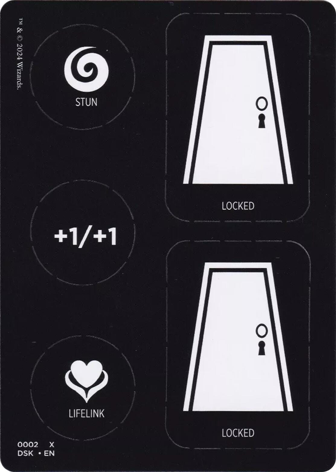 Punch Card Token (1 // 2) [Duskmourn: House of Horror Tokens] MTG Single Magic: The Gathering  | Multizone: Comics And Games