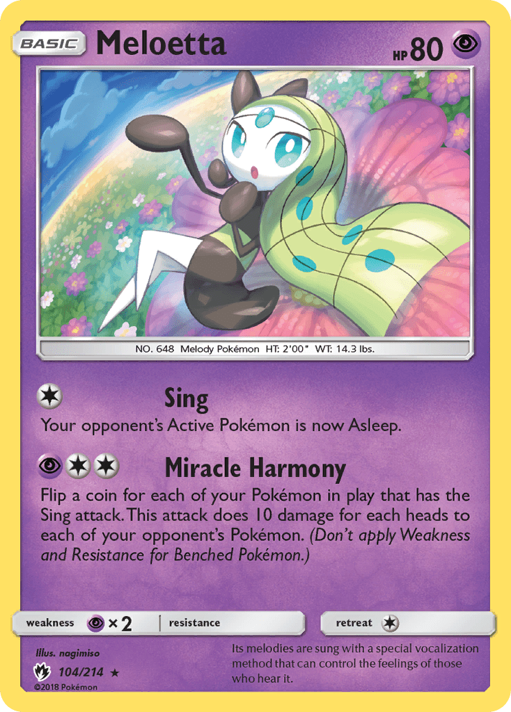 Meloetta (104/214) [Sun & Moon: Lost Thunder] Pokemon Single Pokémon  | Multizone: Comics And Games