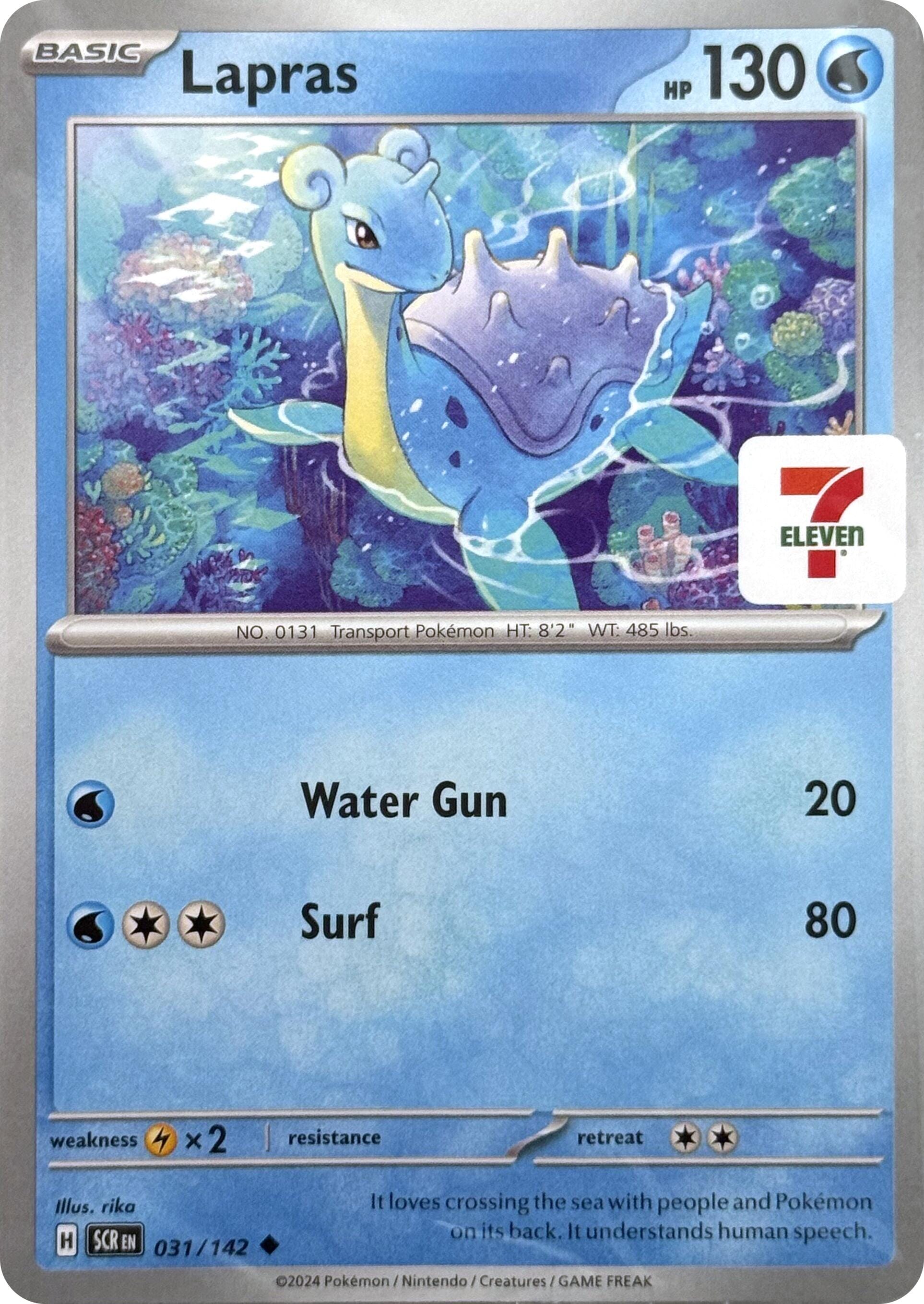 Lapras (031/142) (7-Eleven Promo) [Miscellaneous Cards] Pokemon Single Pokémon  | Multizone: Comics And Games