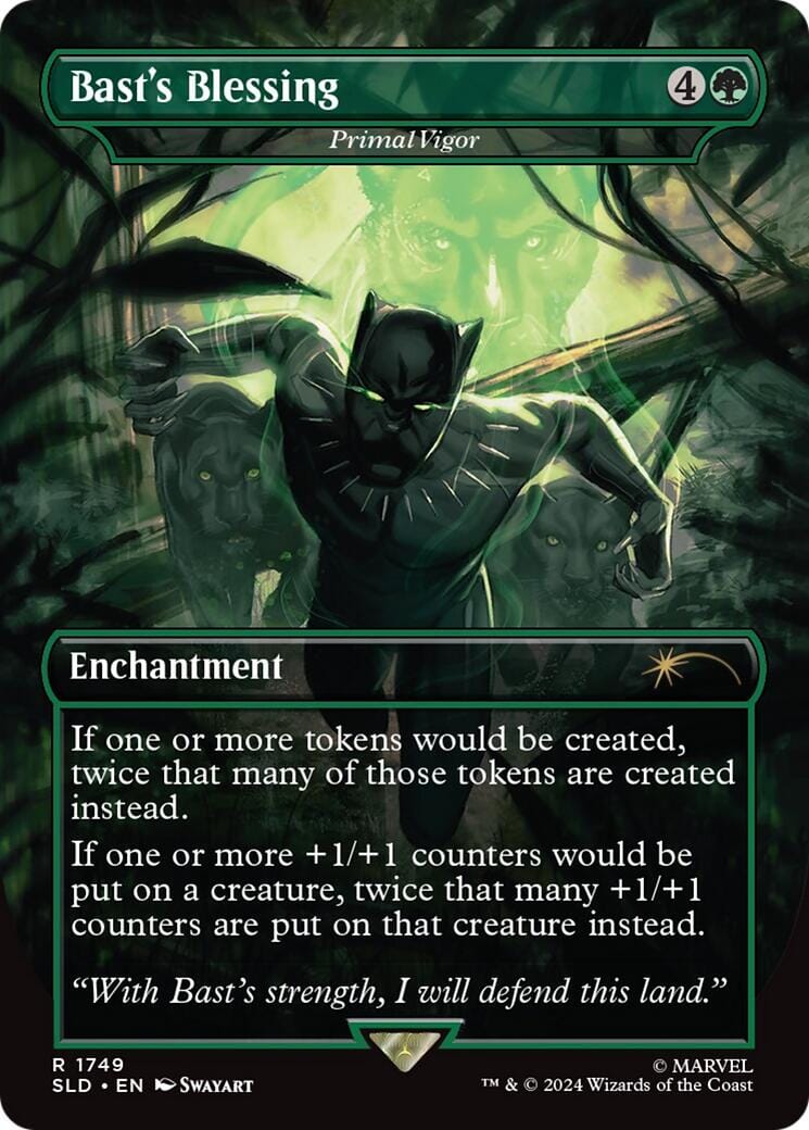 Bast's Blessing - Primal Vigor (Rainbow Foil) [Secret Lair Drop Series] MTG Single Magic: The Gathering  | Multizone: Comics And Games