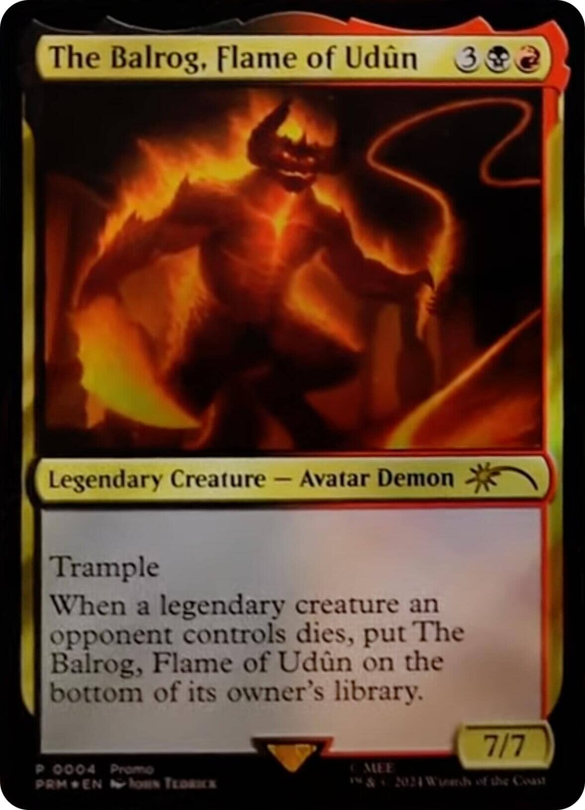 The Balrog, Flame of Udun [Resale Promos] MTG Single Magic: The Gathering  | Multizone: Comics And Games