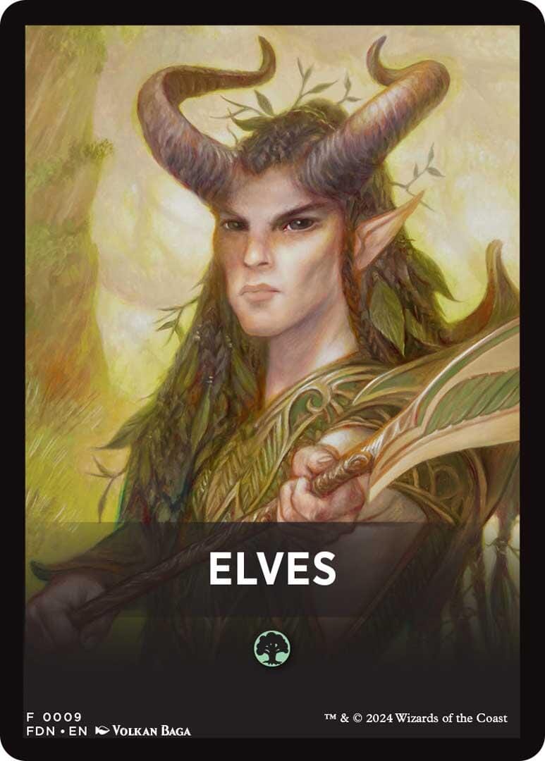 Elves Theme Card [Foundations Tokens] MTG Single Magic: The Gathering  | Multizone: Comics And Games