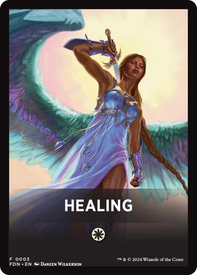 Healing Theme Card [Foundations Tokens] MTG Single Magic: The Gathering  | Multizone: Comics And Games