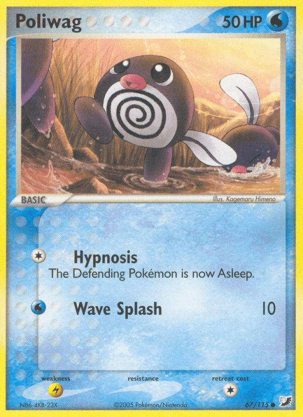 Poliwag (67/115) [EX: Unseen Forces] Pokemon Single Pokémon  | Multizone: Comics And Games