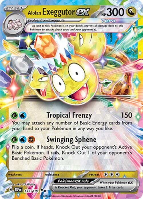 Alolan Exeggutor ex (133/191) [Scarlet & Violet: Surging Sparks] Pokemon Single Pokémon  | Multizone: Comics And Games