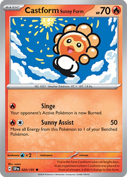 Castform Sunny Form (020/191) [Scarlet & Violet: Surging Sparks] | Multizone: Comics And Games