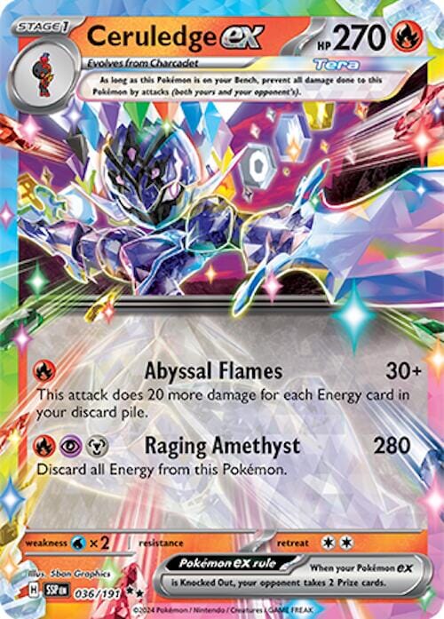 Ceruledge ex (036/191) [Scarlet & Violet: Surging Sparks] Pokemon Single Pokémon  | Multizone: Comics And Games