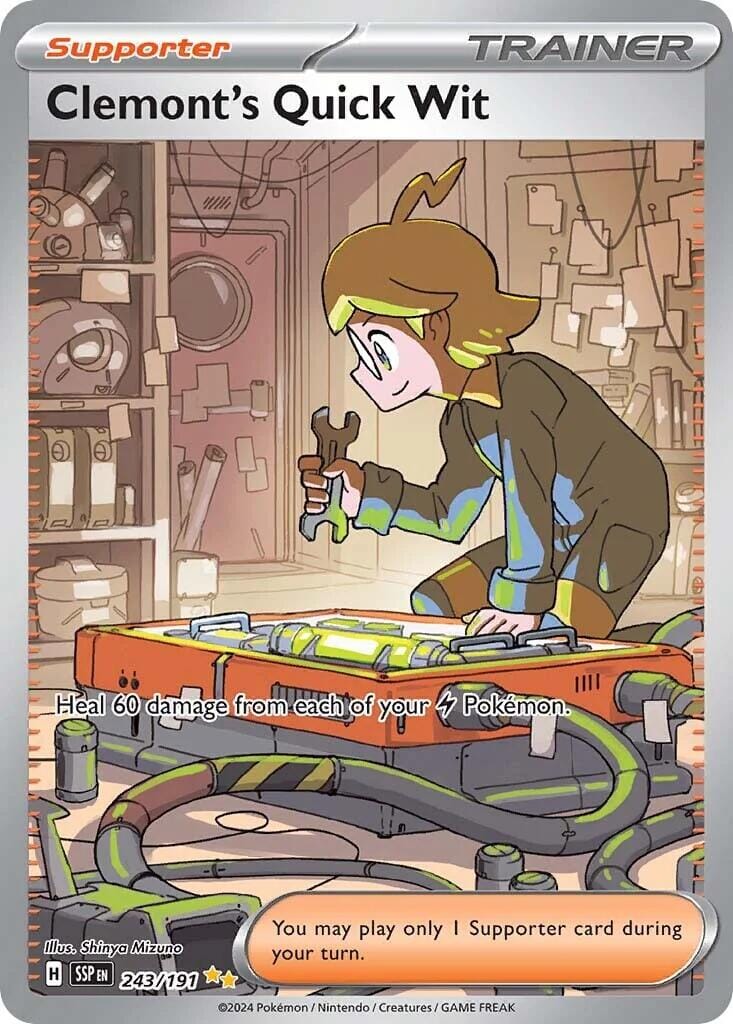 Clemont's Quick Wit (243/191) [Scarlet & Violet: Surging Sparks] Pokemon Single Pokémon  | Multizone: Comics And Games