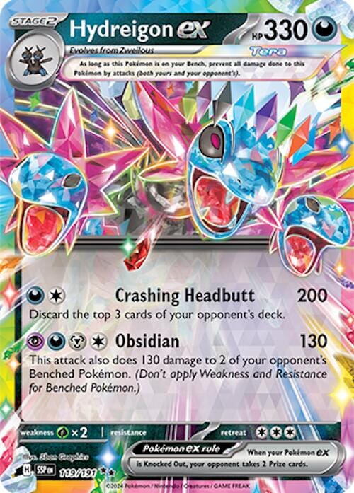 Hydreigon ex (119/191) [Scarlet & Violet: Surging Sparks] Pokemon Single Pokémon  | Multizone: Comics And Games