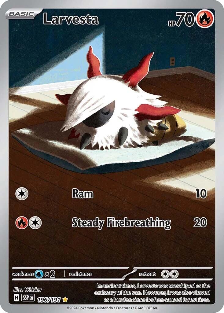 Larvesta (196/191) [Scarlet & Violet: Surging Sparks] Pokemon Single Pokémon  | Multizone: Comics And Games
