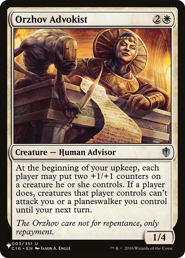 Orzhov Advokist [The List] MTG Single Magic: The Gathering  | Multizone: Comics And Games