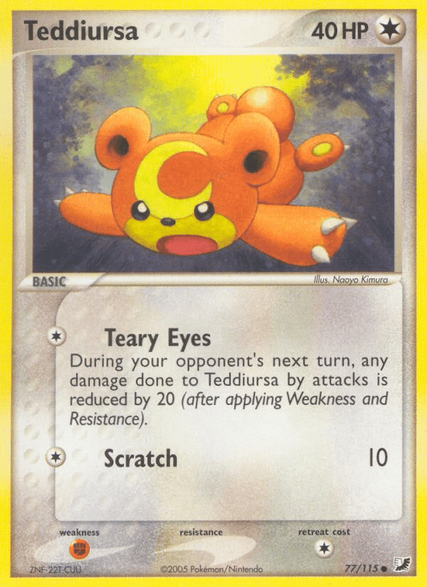 Teddiursa (77/115) [EX: Unseen Forces] Pokemon Single Pokémon  | Multizone: Comics And Games