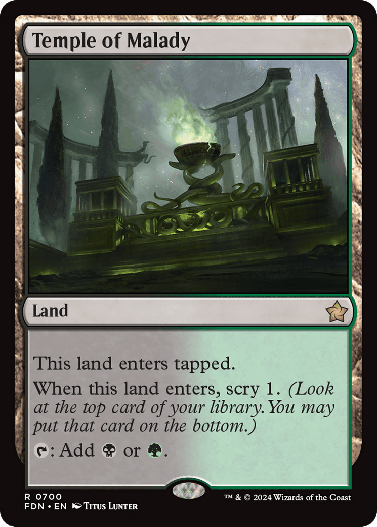 Temple of Malady [Foundations] MTG Single Magic: The Gathering  | Multizone: Comics And Games