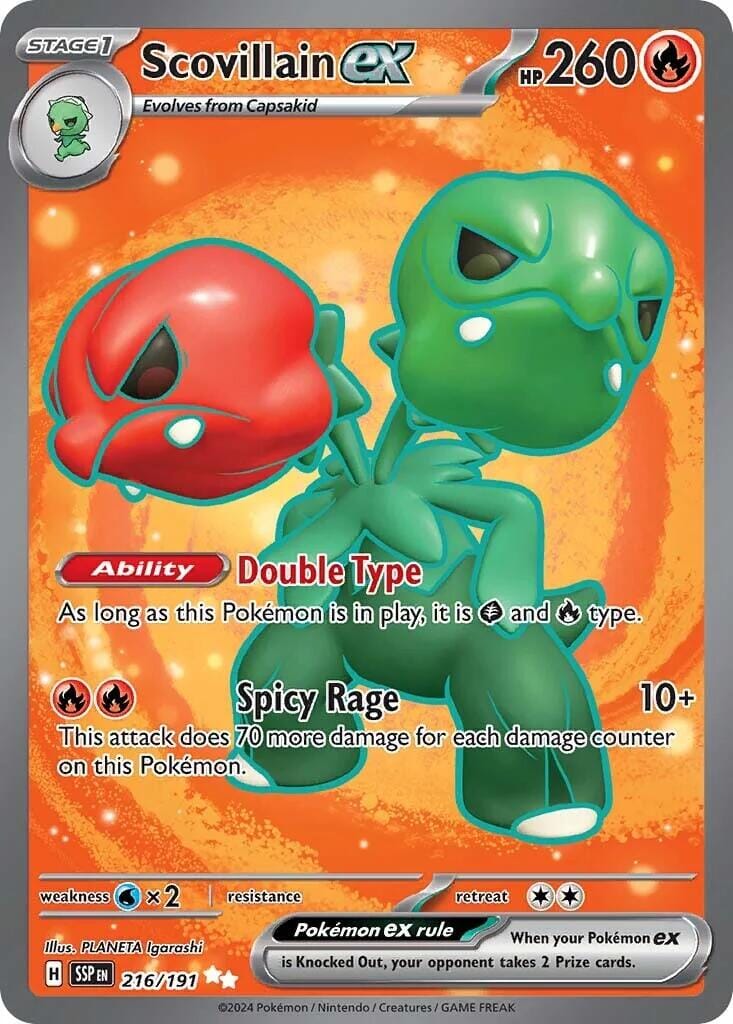 Scovillain ex (216/191) [Scarlet & Violet: Surging Sparks] Pokemon Single Pokémon  | Multizone: Comics And Games