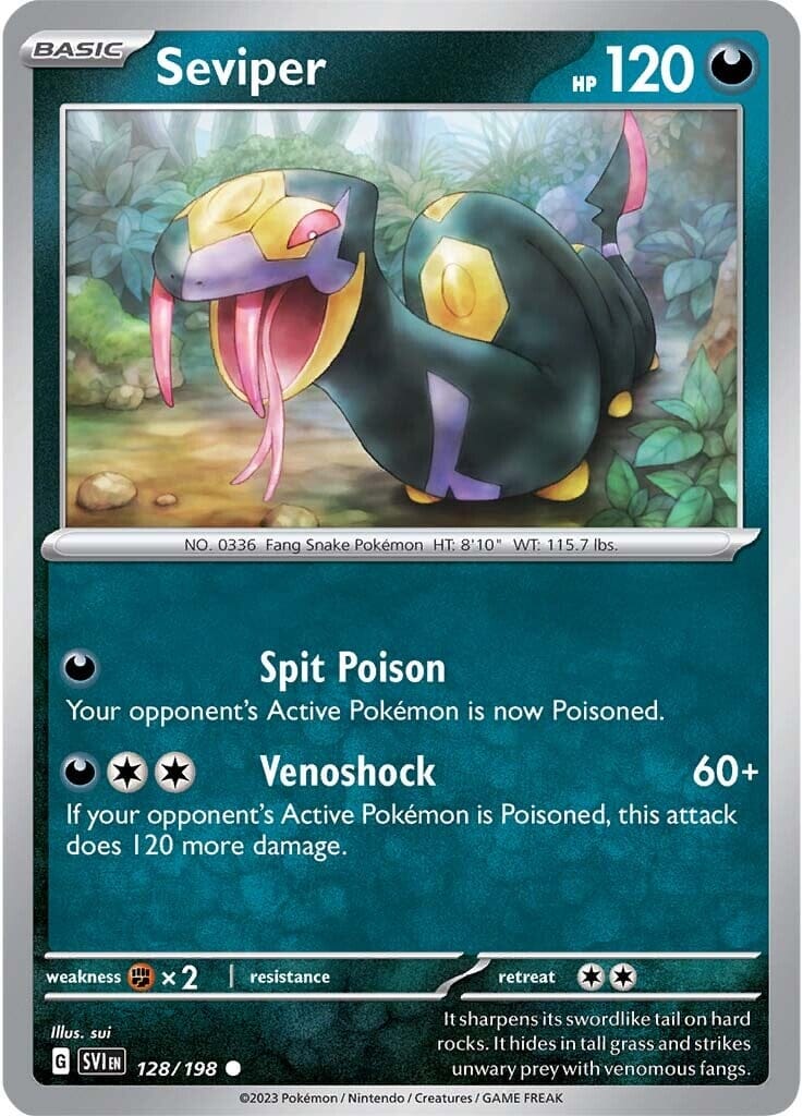 Seviper (128/198) [Scarlet & Violet: Base Set] Pokemon Single Pokémon  | Multizone: Comics And Games