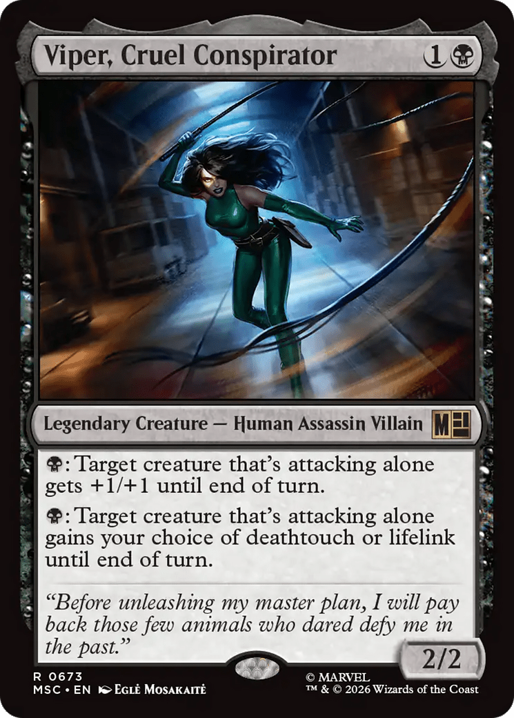 Viper, Cruel Conspirator [Marvel Super Heroes Commander] MTG Single Magic: The Gathering  | Multizone: Comics And Games
