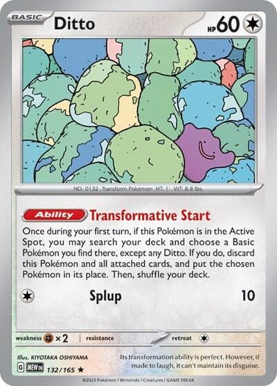 Ditto (132/165) (Non-Holo) [Scarlet & Violet 151] Pokemon Single Pokémon  | Multizone: Comics And Games