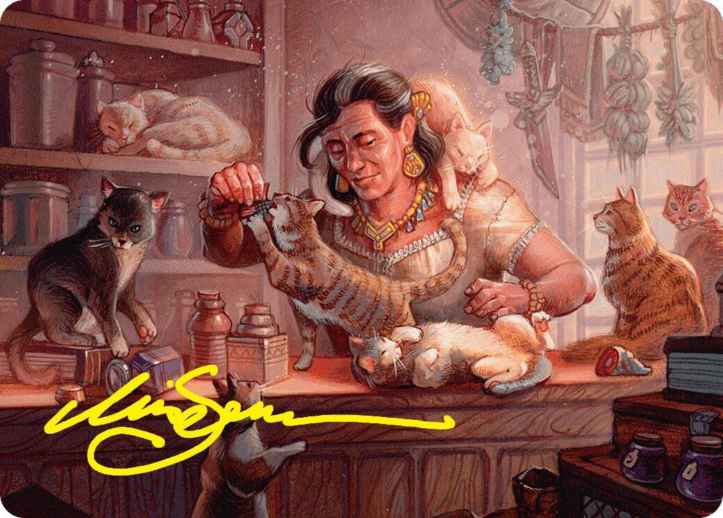 Cat Collector Art Card (1/54) (Gold-Stamped Signature) [Foundations Art Series] MTG Single Magic: The Gathering  | Multizone: Comics And Games