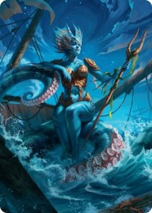 Kiora, the Rising Tide Art Card (30/54) [Foundations Art Series] MTG Single Magic: The Gathering  | Multizone: Comics And Games