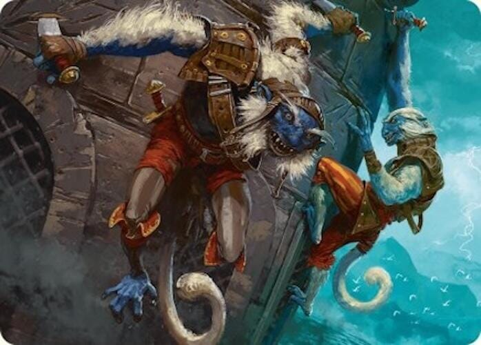 Goblin Boarders Art Card (11/54) [Foundations Art Series] MTG Single Magic: The Gathering  | Multizone: Comics And Games