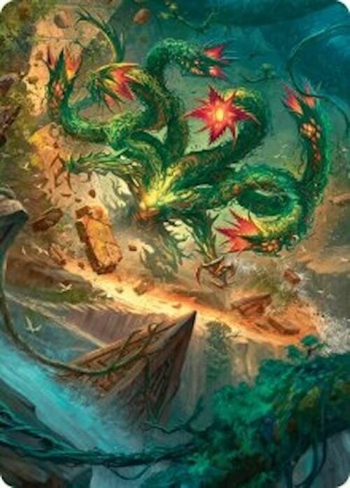 Mossborn Hydra Art Card (42/54) [Foundations Art Series] MTG Single Magic: The Gathering  | Multizone: Comics And Games