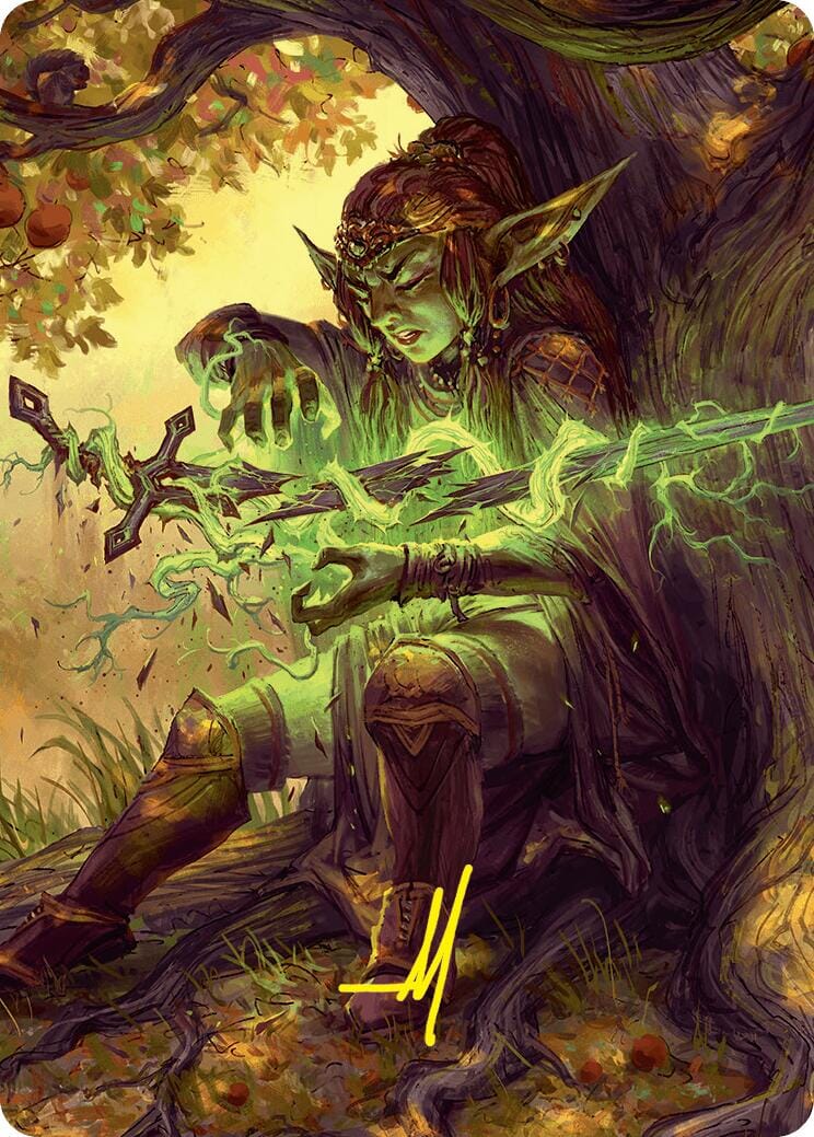 Reclamation Sage Art Card (45/54) (Gold-Stamped Signature) [Foundations Art Series] MTG Single Magic: The Gathering  | Multizone: Comics And Games