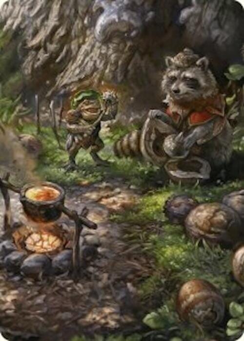 Sylvan Scavenging Art Card (46/54) [Foundations Art Series] MTG Single Magic: The Gathering  | Multizone: Comics And Games