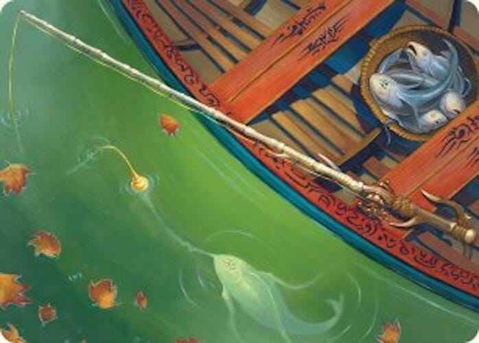 Fishing Pole Art Card (18/54) [Foundations Art Series] MTG Single Magic: The Gathering  | Multizone: Comics And Games