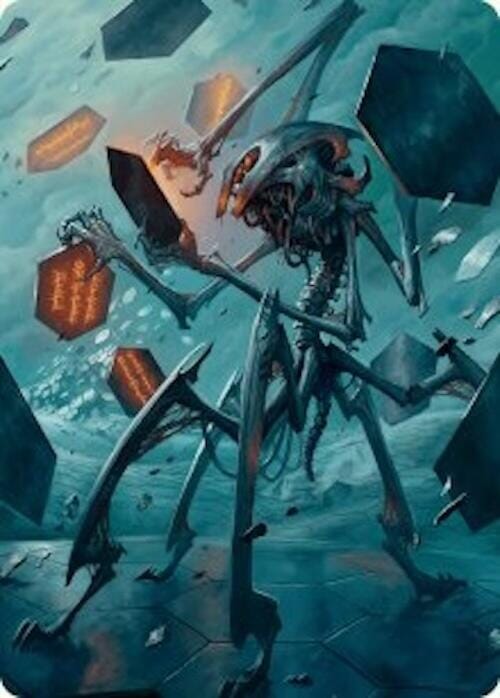 Scrawling Crawler Art Card (50/54) [Foundations Art Series] MTG Single Magic: The Gathering  | Multizone: Comics And Games