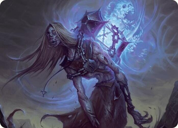 Soul-Shackled Zombie Art Card (9/54) [Foundations Art Series] MTG Single Magic: The Gathering  | Multizone: Comics And Games
