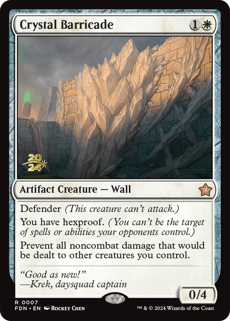 Crystal Barricade [Foundations Prerelease Promos] MTG Single Magic: The Gathering  | Multizone: Comics And Games
