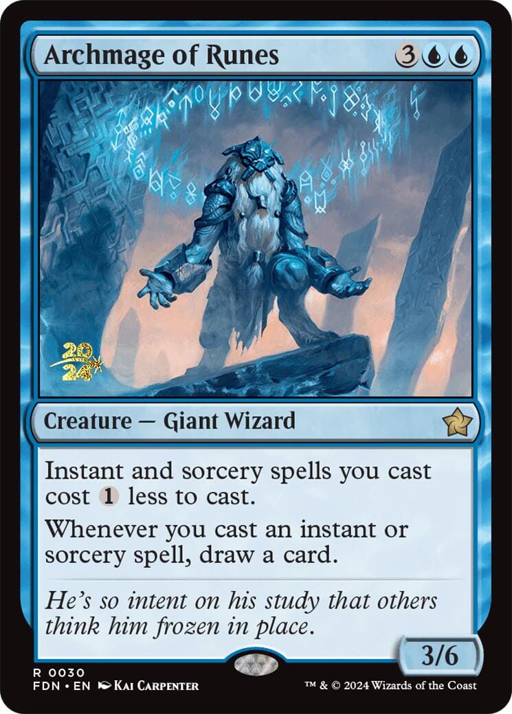 Archmage of Runes [Foundations Prerelease Promos] MTG Single Magic: The Gathering  | Multizone: Comics And Games