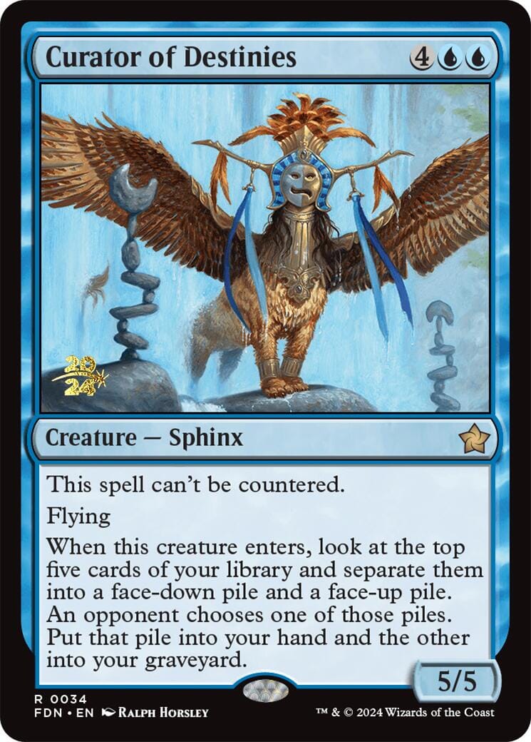 Curator of Destinies [Foundations Prerelease Promos] MTG Single Magic: The Gathering  | Multizone: Comics And Games