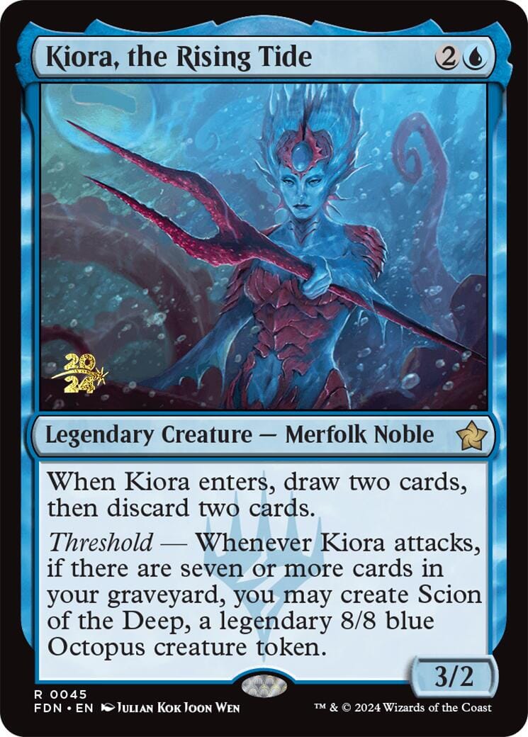 Kiora, the Rising Tide [Foundations Prerelease Promos] MTG Single Magic: The Gathering  | Multizone: Comics And Games