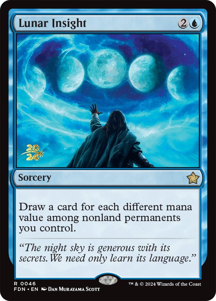 Lunar Insight [Foundations Prerelease Promos] MTG Single Magic: The Gathering  | Multizone: Comics And Games