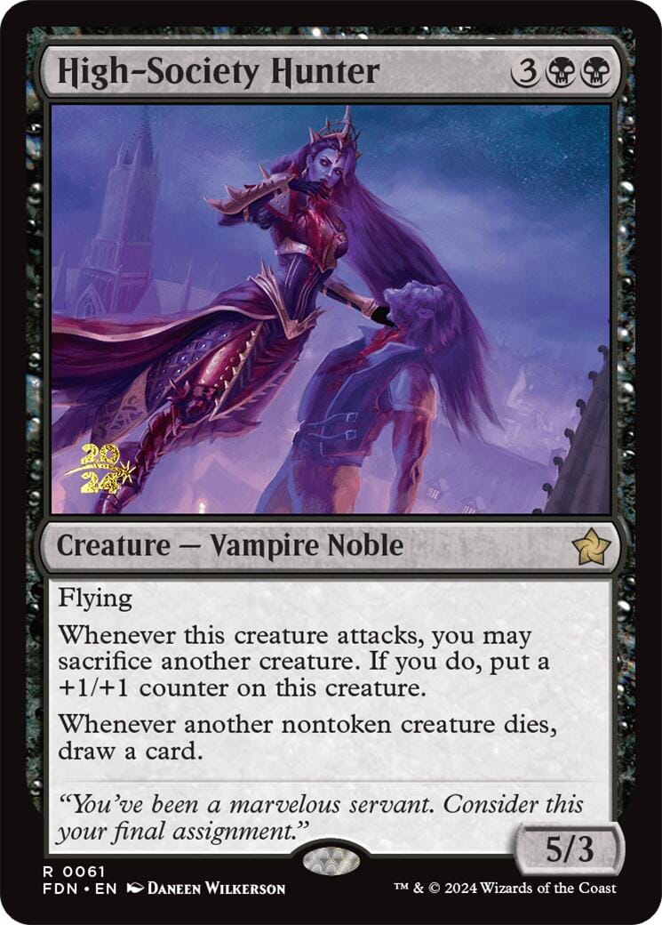 High-Society Hunter [Foundations Prerelease Promos] MTG Single Magic: The Gathering  | Multizone: Comics And Games