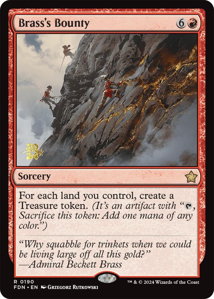 Brass's Bounty [Foundations Prerelease Promos] MTG Single Magic: The Gathering  | Multizone: Comics And Games