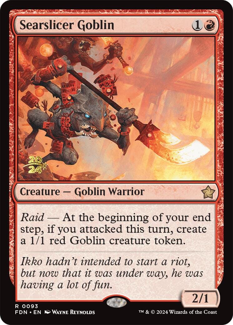 Searslicer Goblin [Foundations Prerelease Promos] MTG Single Magic: The Gathering  | Multizone: Comics And Games