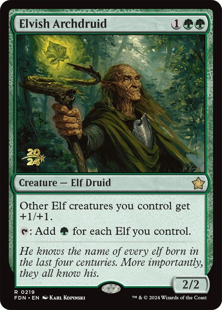 Elvish Archdruid [Foundations Prerelease Promos] MTG Single Magic: The Gathering  | Multizone: Comics And Games