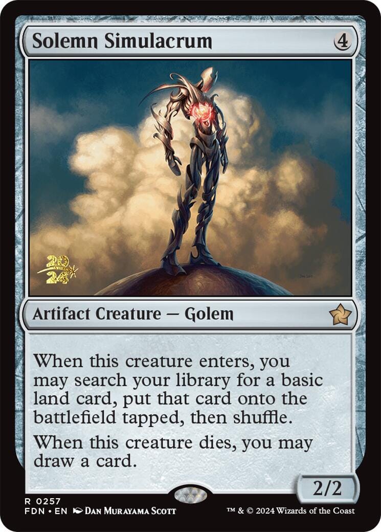 Solemn Simulacrum [Foundations Prerelease Promos] MTG Single Magic: The Gathering  | Multizone: Comics And Games